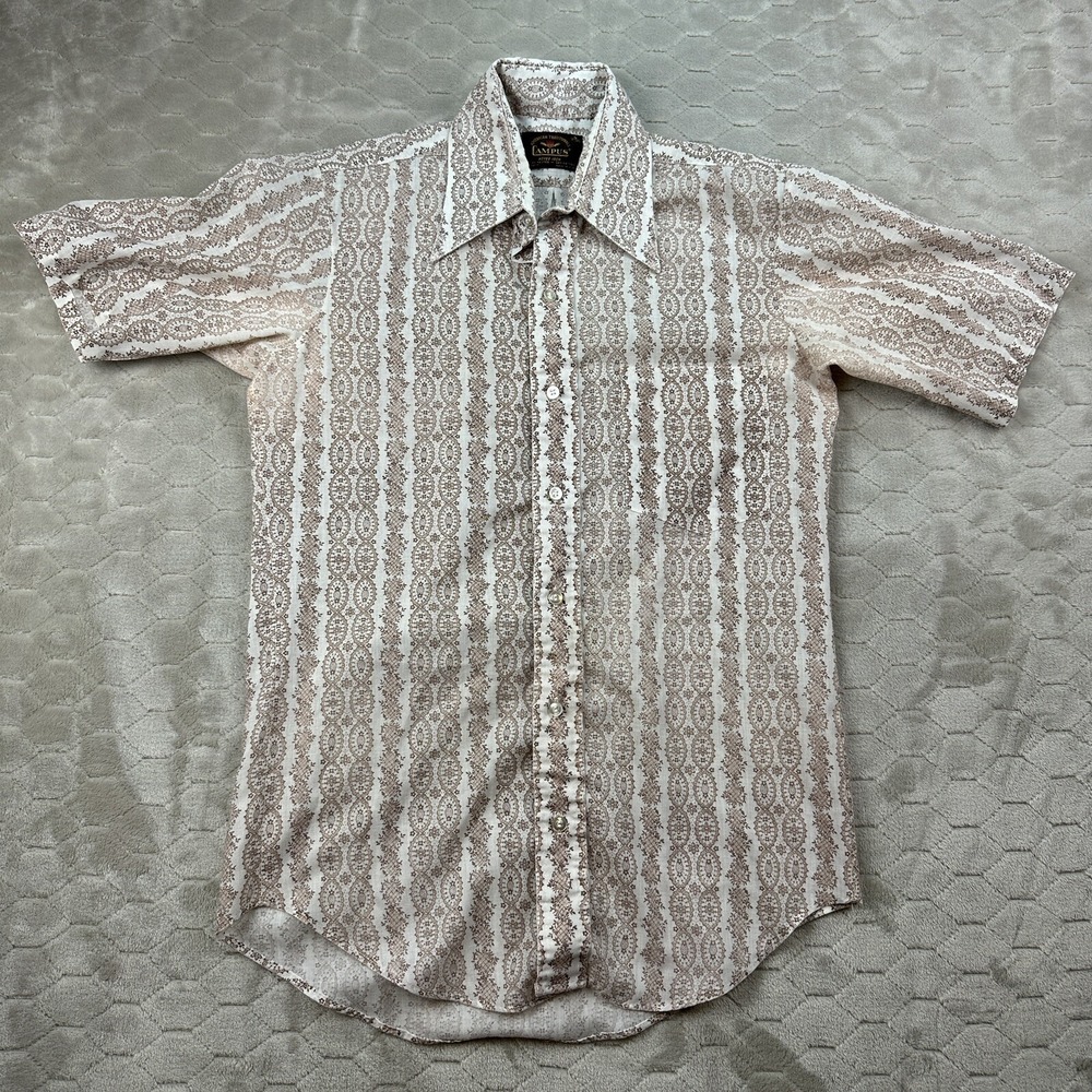 Vintage Campus USA Made Button Down Shirt - Sz S - Worn Faded See Pics